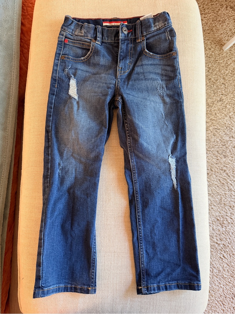 Tommy Hilfiger Distressed Blue Straight Jeans